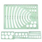 6 Sets Architecture Draft Template Rulers Various Patterns Smooth Drawing Template Multi-function Precision Hollow Ruler Kit