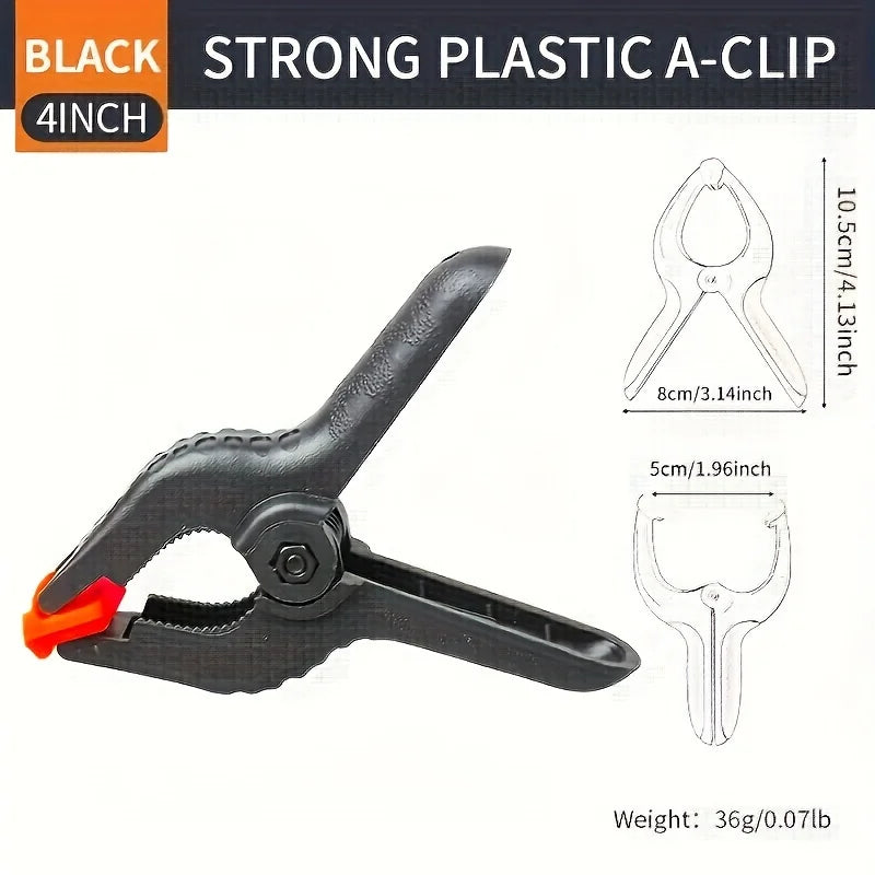 3/4/ 6/9 inch Plastic Nylon Adjustable Woodworking Clamps Wood Working Tools Spring Clip Carpentry Clamps Outillage Menuiserie