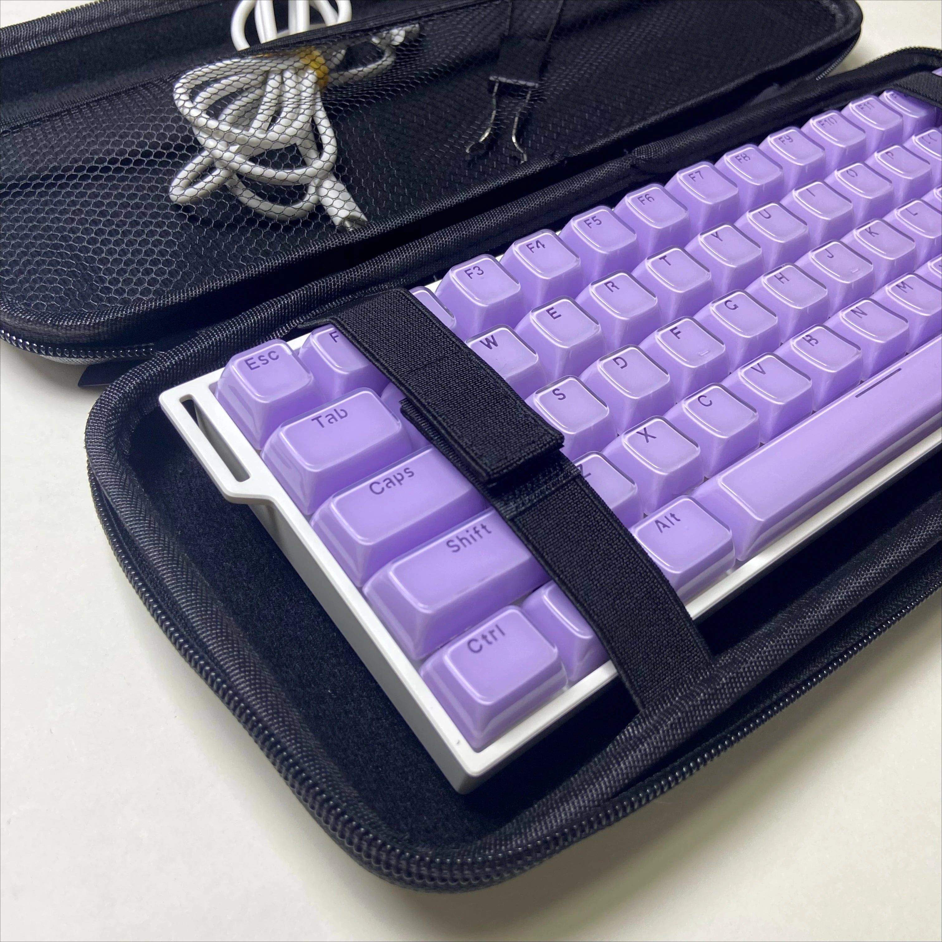 Keyboard Organizer Hard Case Keyboard Storage Bag Dustproof Protective Box 60 68 87 98 100 104 108 Mechanical Keyboard