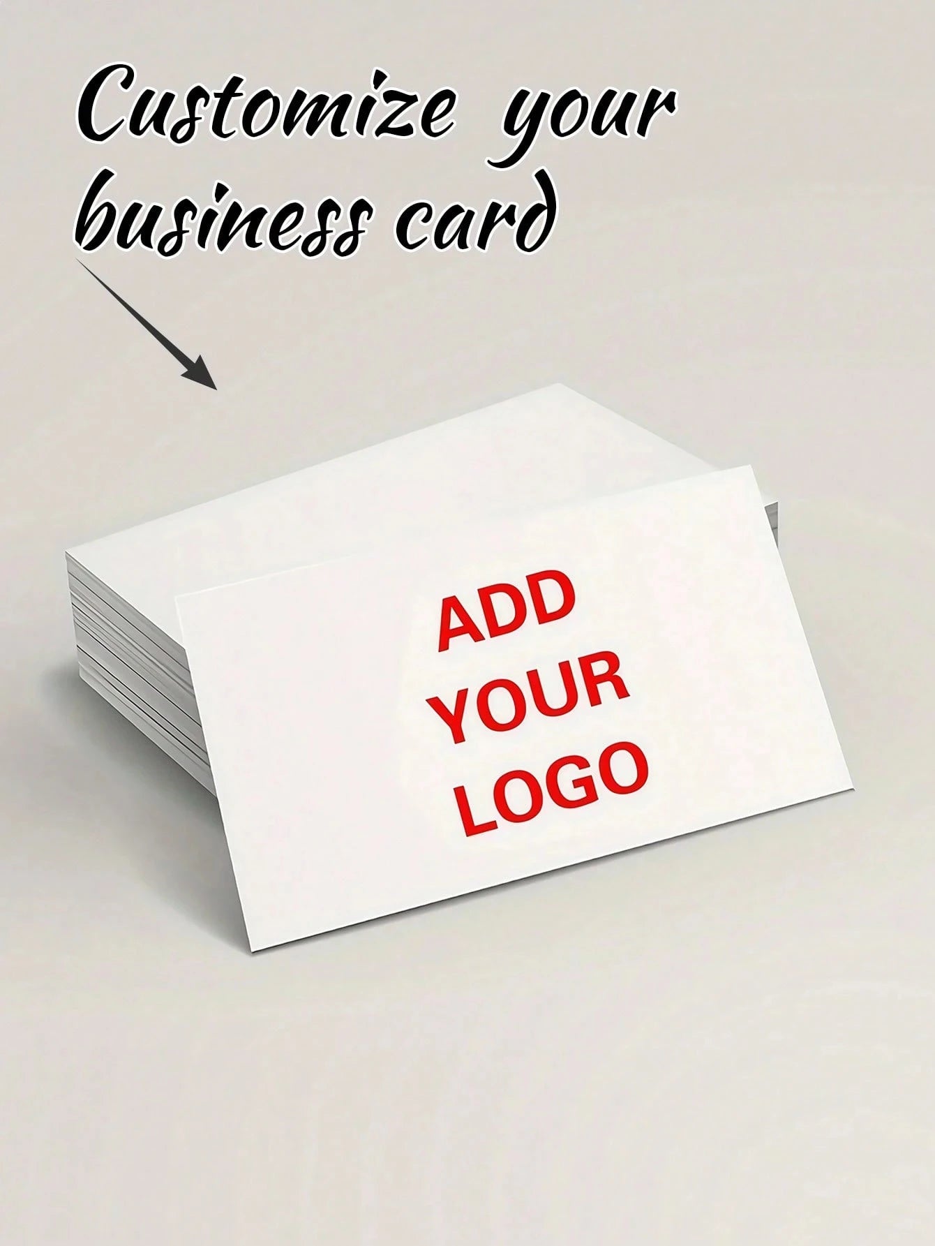 200pcs Custom Matte Paper Cards Logo Pictures Personalized Business Thank You Invitation Office School Gifts