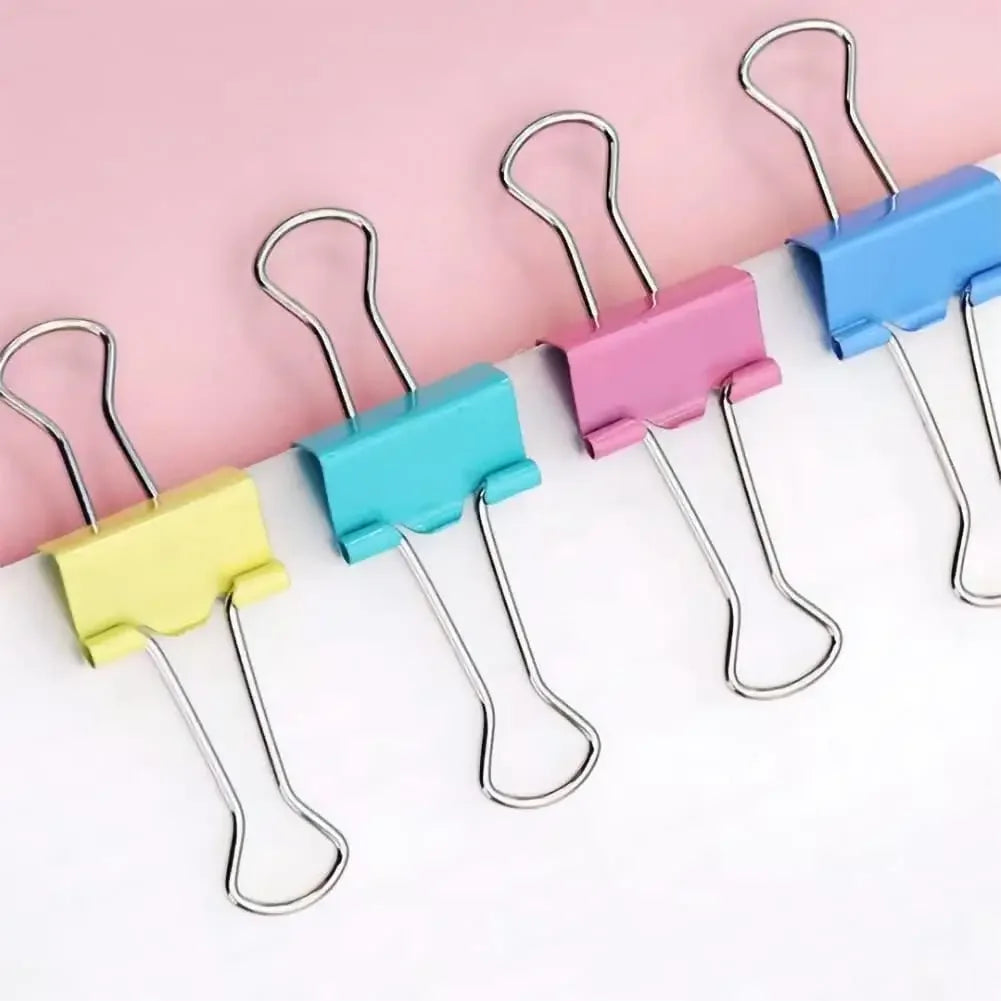 5-30Pcs Metal Binder Clips Colorful File Paper Clip 15/19/25/32/41/51mm Used for Books Stationery Clip School Office Supplies