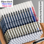 Ballpoint Pens Set: 24/40/80 Black + 3/5/10 Blue/Red | Smooth Writing for University, Office & School | Quick-Drying Ink, Comfor
