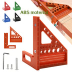 ABS Multi-Angle Measuring Mini Ruler, 45/90 Degree Woodworking Square Protractor, Miter Triangle Ruler Layout Measuring Tool