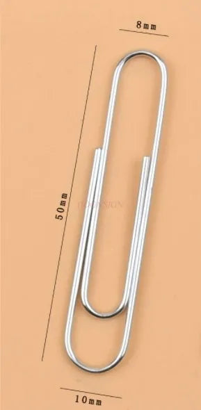 80pcs stationery clips Paper clip box large paper clip paper clip paper clip 50MM thick stationery clip