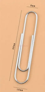 80pcs stationery clips Paper clip box large paper clip paper clip paper clip 50MM thick stationery clip