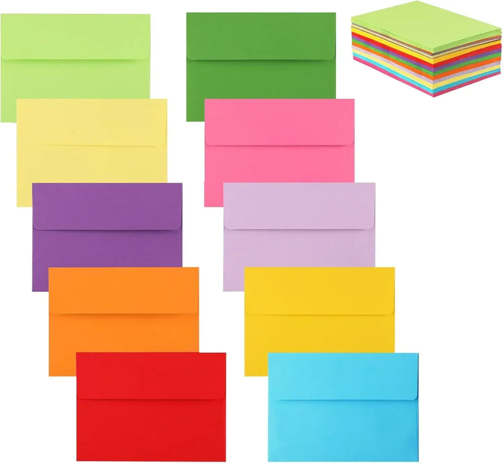 50 pack 4x6 Envelopes,A6 Invitation Envelopes 6.5 x 4.25inch For 4x6 Cards- Peel & Press,Ideal for Invitations,Weddings,Parties