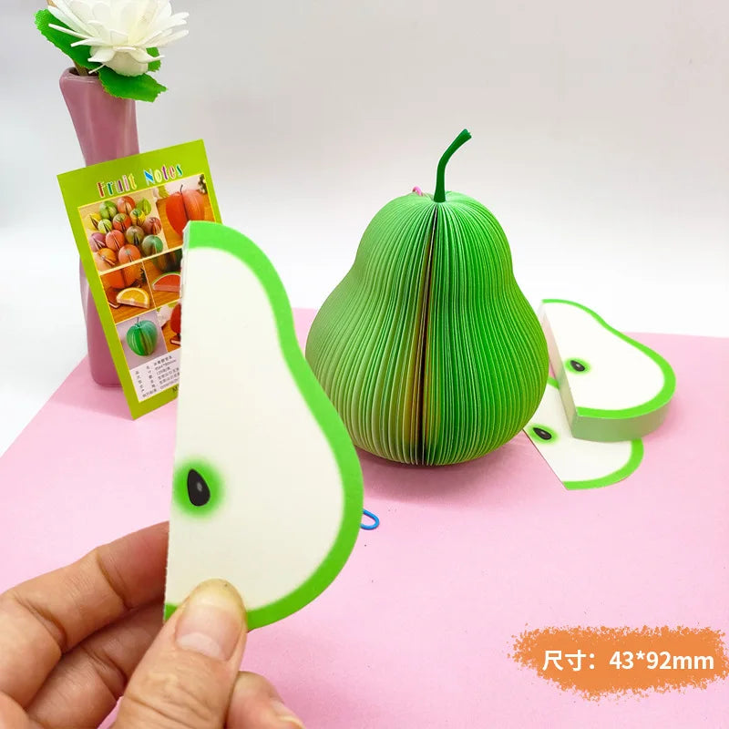 125 Sheets Creative Fruit Shapes Sticky Note Pads Notepads, Sticker Paper, Memo Pads, for School Stationery Office Supplies
