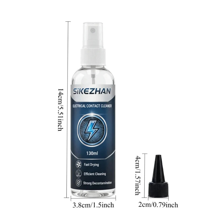 130ml Electrical Contact Cleaner, Fast Drying Circuit Board PCB Cleaner Spray, Remove Oxide for Electronic Repair SIKEZHAN