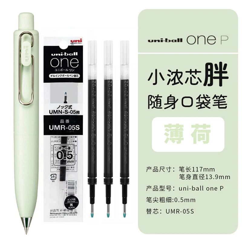 Uni Uniball One P 1pcs Gel Pen Japan Original New Stationery UMN-SP 0.5 Mini Pocket Pen Cute Portable Writing,Record Neutral Pen