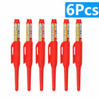 1-6Pcs 45mm Waterproof Long Head Nib Deep Hole Markers Pen Tile Carpenter Pen Multi-purpose for Woodworking Black/Blue/Red Ink