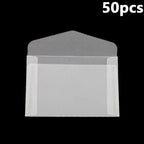 50Pcs/Pack Simple Semi-Transparent Vellum Paper Envelopes Matte Frosted for Postcards Greeting Cards Wedding Invitations