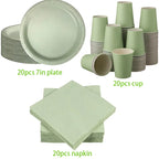 Solid Color Sage Green Party Theme Party Supplies Tablecloths Paper Towels Paper Cups Sage Green Baby Shower Supplies