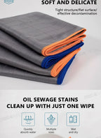 SEAMETAL Microfiber Carbon Cloth to Wipe Windows Wine Glasses Tableware Glass Cleaning Cloth Carbon Fiber Rag for Car Home Clean