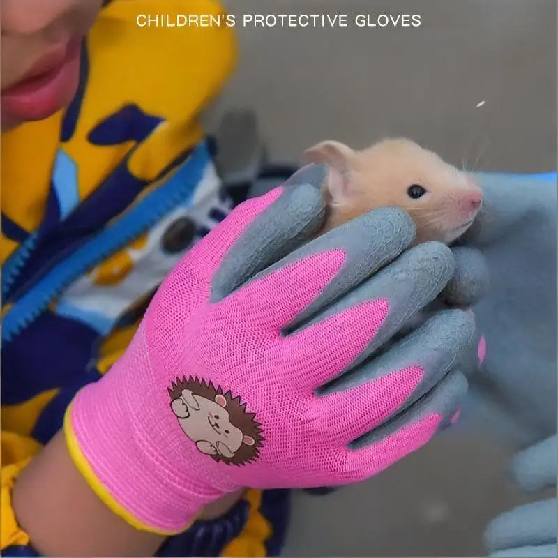 Kids Safety Protection Gloves Durable Waterproof Work Garden Non-Slip,Children Latex Gloves,Puncture-resistant,Kitchen