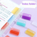 5pcs Plastic Index Clip Colorful Multi-function Bookmark Clip Transparent File Classification File Classification Clamp