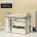 Clear PVC Book Storage Bag - Transparent, Dustproof, High Quality, Foldable Organizer with Handles for Books and magazine