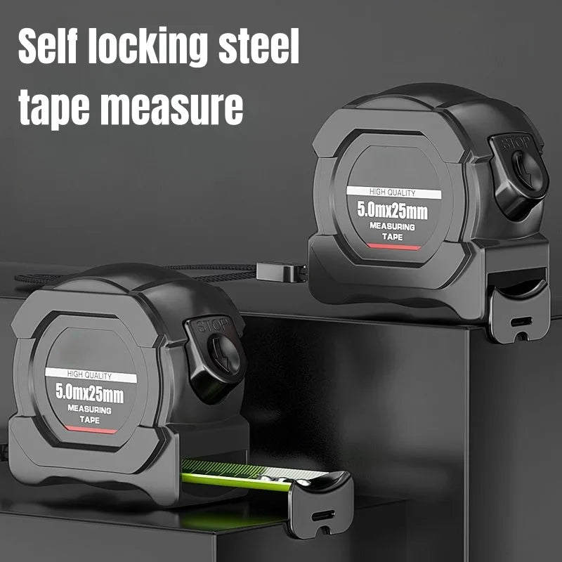 5/7.5/10M Metric Measuring Tape Self Locking Steel Tape Measure Retractable High Precision Wear-resistant Ruler Measuring Tools