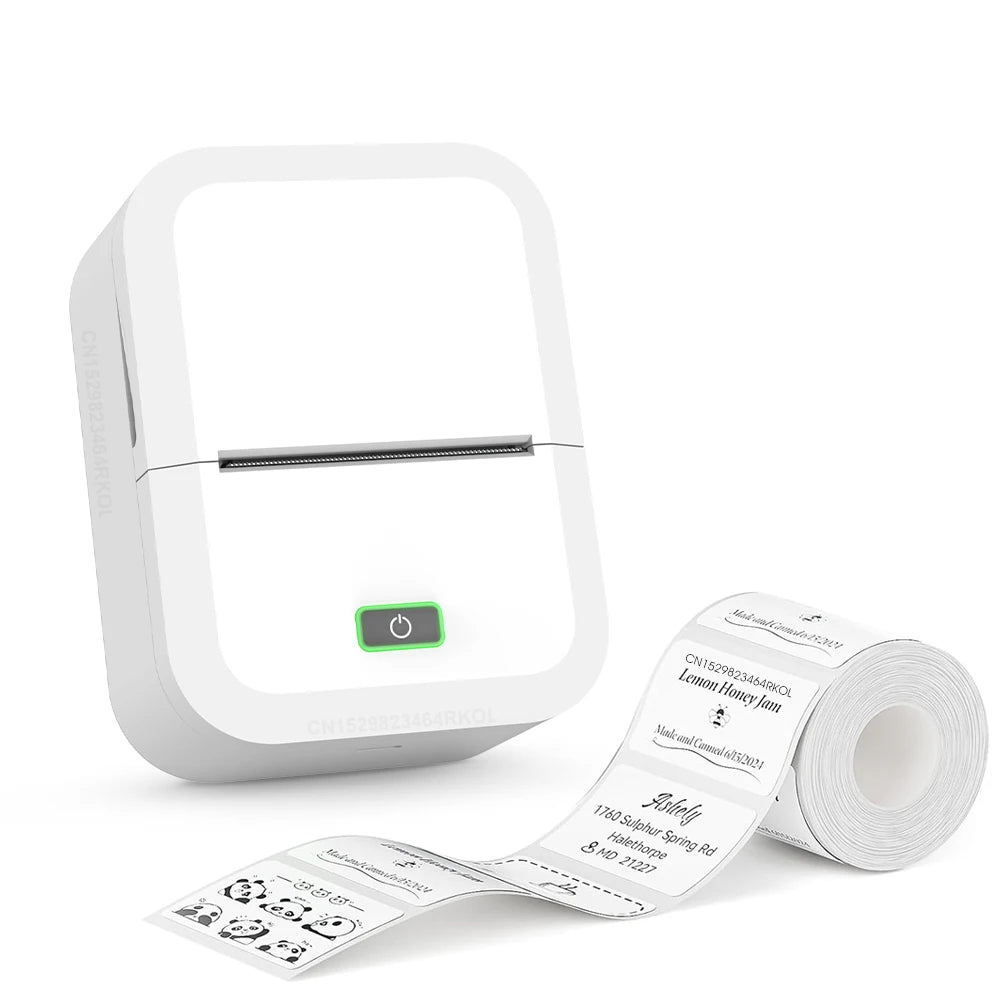 Marklife X2 Mini Printer Label Inkless Bluetooth Portable Adhesive Sticker Label Machine DIY Name Tag Barcode or 1PK Label Paper