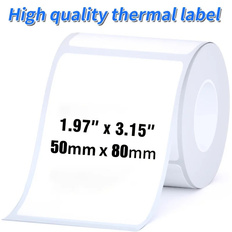 M110 M100 M220 Refill 10 Rolls 50x80mm Thermal Stickers 100Pcs/Roll Multipurpose Shipping Office School Commercial Labels