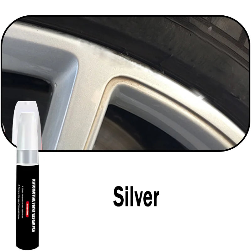 Automotive Wheel Touch-Up Pen Paint Repair Pen Gloss Black Matte Black Silver Grey Automotive Paint Care Accessories
