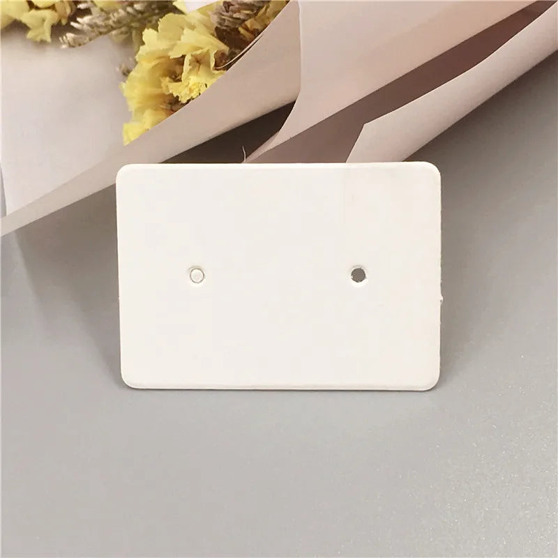 3.5*2.5cm 100Pcs/lot Kraft Paper Ear Studs Hang Tag Jewelry Display Card Earring Kraft Paper Tag Ear Ring Paper Hang Price Tags