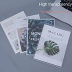 10 Pcs L-shaped Folder Plastic PP Transparent Single-Page Folder A4 Two-Page Set Office Document Storage and Organization