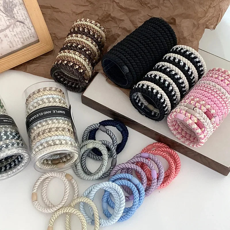 15pcs/box High Elastic Hair Rubber Bands For Women Black Hair Tie Girls Ponytail Holder Hair Rope Hairbands hair accessories
