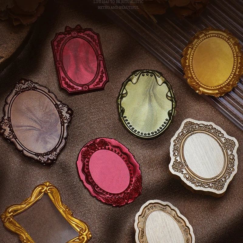 Fire Paint Seal Wax Stamp Heads Photo Frame Series Sealing Wax Stamp Head For DIY Scrapbooking Envelope Wedding Party Invitation