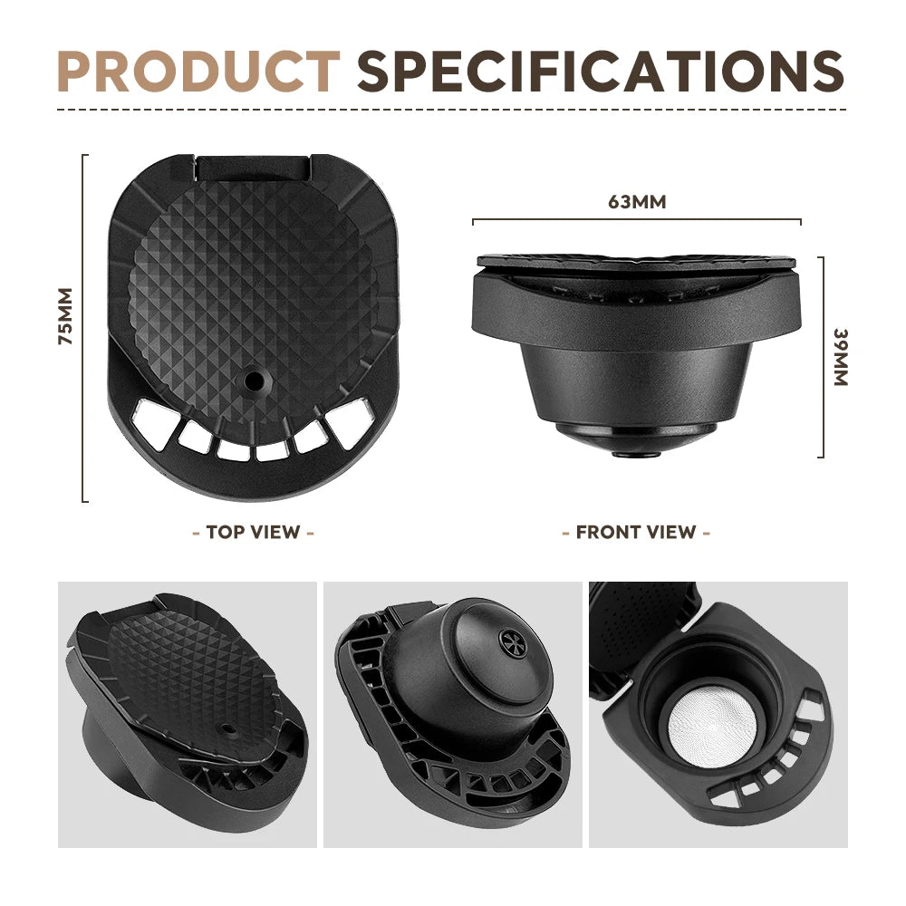 ICafilas Coffee Adapter Dolce Gusto Reusable Capsule Adapter with Genio S Piccolo Coffee Machine Accessories
