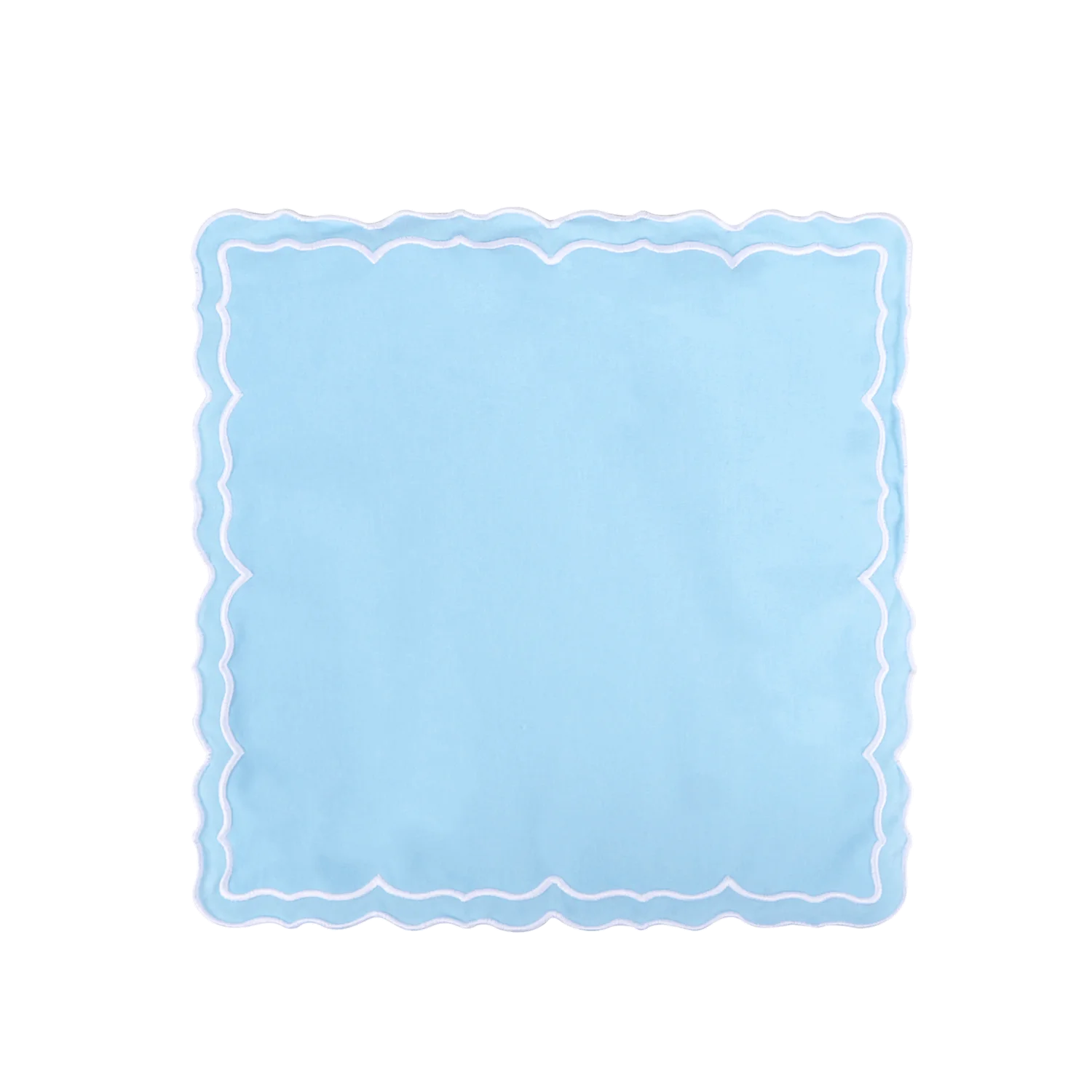 High Quality Embroidered Napkin Vintage Wavy Edge Color Blocking Design Reusable Placemats Wedding Banquet Decoration