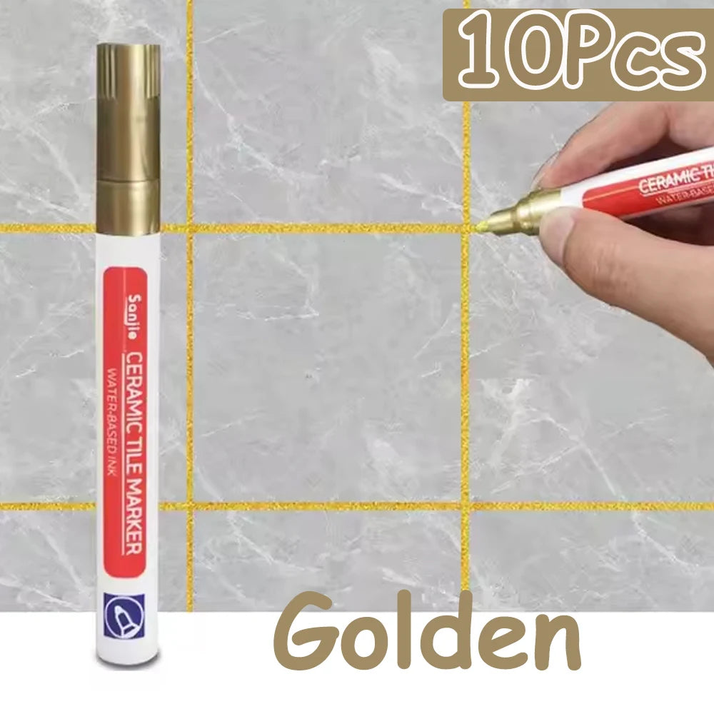 1-10Pcs 10 Colors Waterproof Tile Floor Marker Pen Wall Grout Pen for Kitchen Bathroom Ceramic Seam Paint Gap Repair Tools