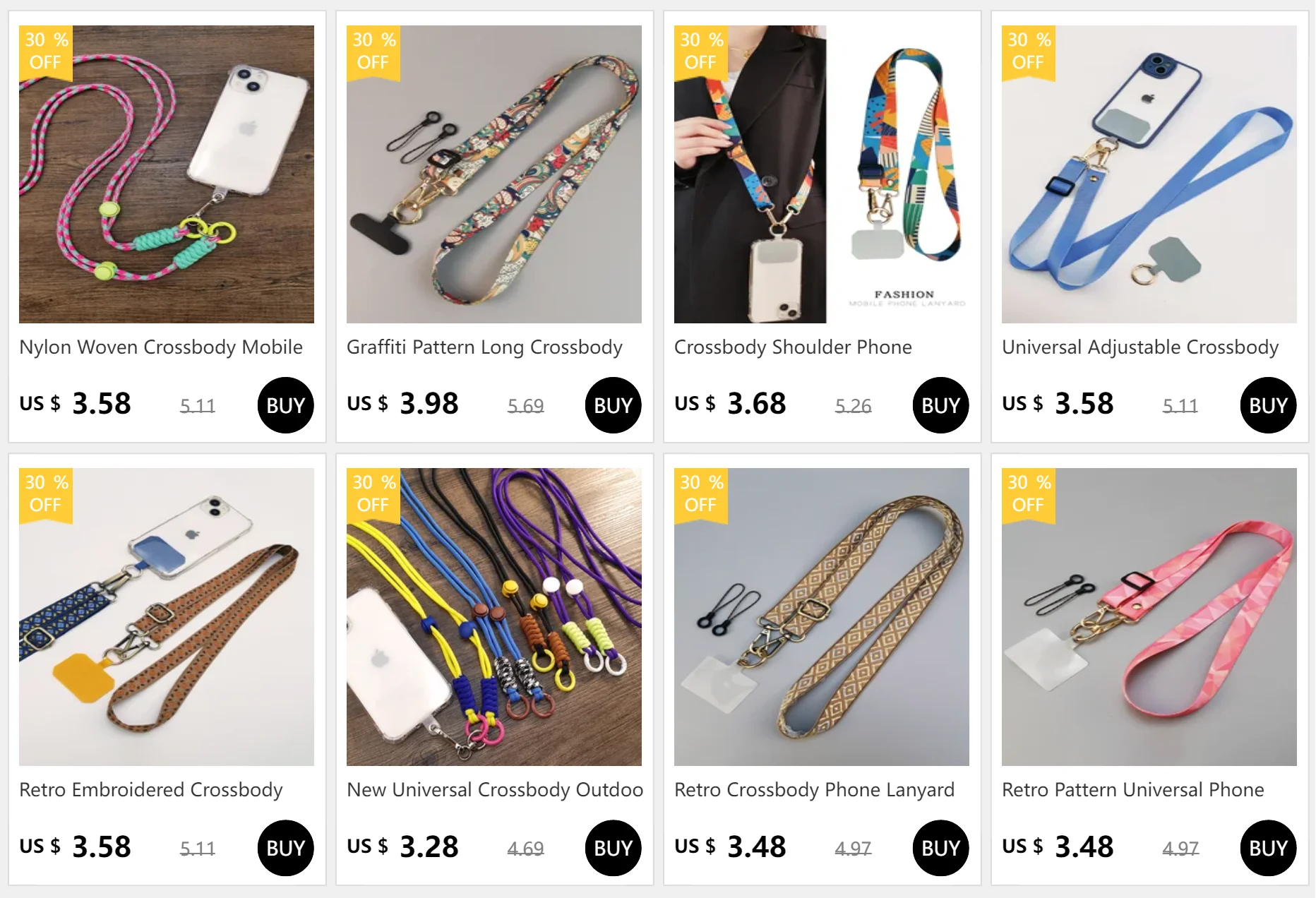 Adjustable Crossbody Long Mobile Phone Lanyard Wide Cloth Neckband Strap Rope Women's Pearl Hanging Ornaments Anti-Lost Lanyard