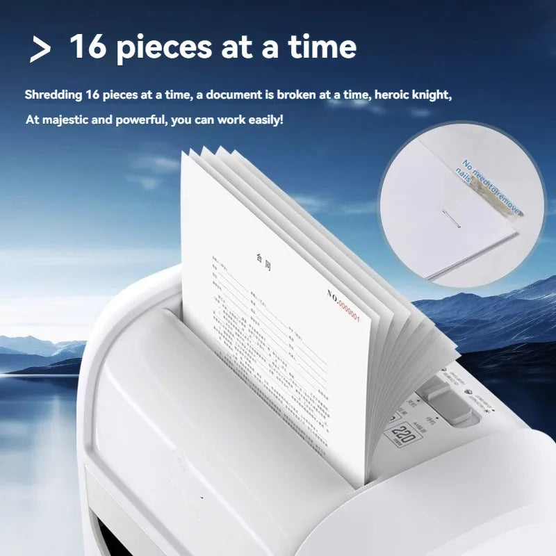 25L 4435 Office Electric Shredder for Shredding Paper Particles Book Nails Cards Confidential Specific Document Shredder Level 5