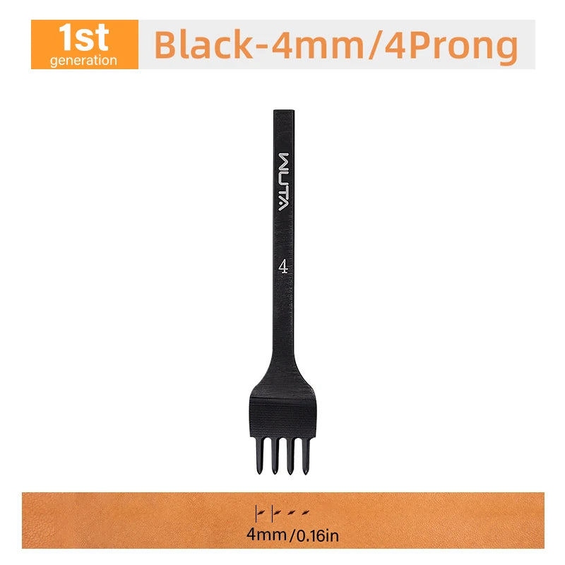 WUTA 1pc 3/4/5/6mm Leather Chisel Tool Diamond Pricking Iron Basic Hole Punch Stitching Leather Craft Tools