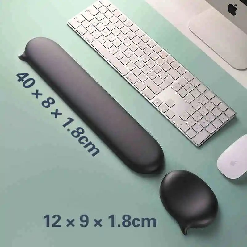 Memory Foam Keyboard Mouse Pad Wrist Rest Hand Support Set 3D Cute Kawaii Office Laptop Computer Gaming Mousepad Cushion Mat