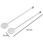 5Pcs Stainless Steel Cocktail Drink Mixer Bar Stirring Mixing Sticks Muddler Ladle Stirrer Swizzle Sticks Coffee Stirring Sticks