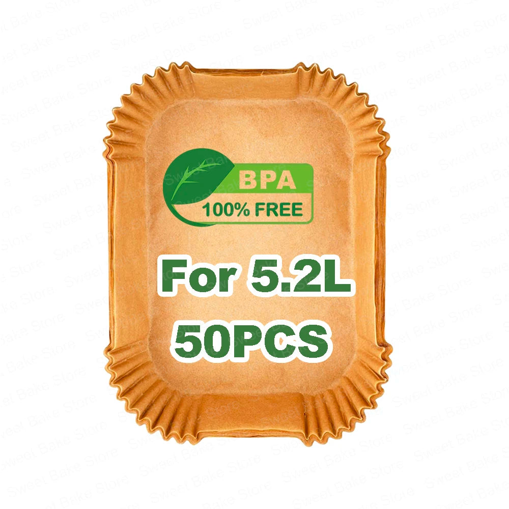 5.2/10.4L Air Fryer Large DualZone Parchment Paper Liners for Ninja AF500EU AF500EUCP Cecotec 9000, Air Fryer Baking Accessories