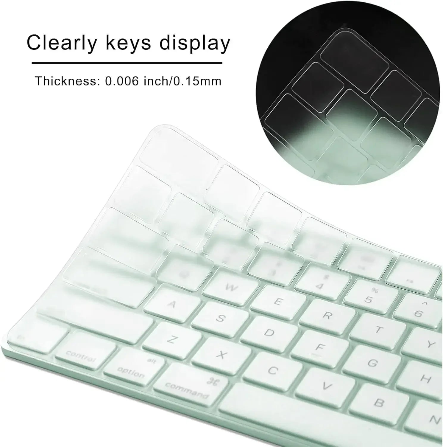 Ultra Thin TPU Keyboard Protector Cover Skin for Magic Keyboard with Touch ID A2449 A3118 Without Touch ID A2450 A3203 Keyboard
