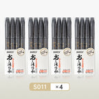 BAOKE 4-Size Calligraphy Pen Set for Writing, Drawing & Hand Lettering, Black Ink Brush Markers for Art, Calligraphy, Sketching