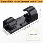 5/20PCS Adhesive Cable Clips Organizer Clips USB Wire Winder Holder Desk Cord Management For Earphone Mouse Cable in Home Office