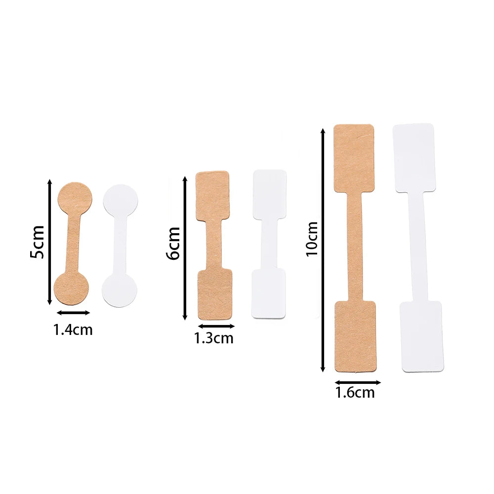 100pcs Jewelry Price Tags Sticker Label for Necklace Ring Earrings Repair Card Small Business Display Packaging Material