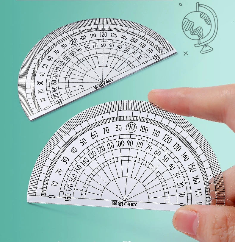7Pcs/Set Student Compass Set School Mathematical Rulers Multi-Function Learning Professional Drawing Tool Girls Gifts Stationery