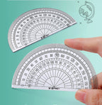7Pcs/Set Student Compass Set School Mathematical Rulers Multi-Function Learning Professional Drawing Tool Girls Gifts Stationery