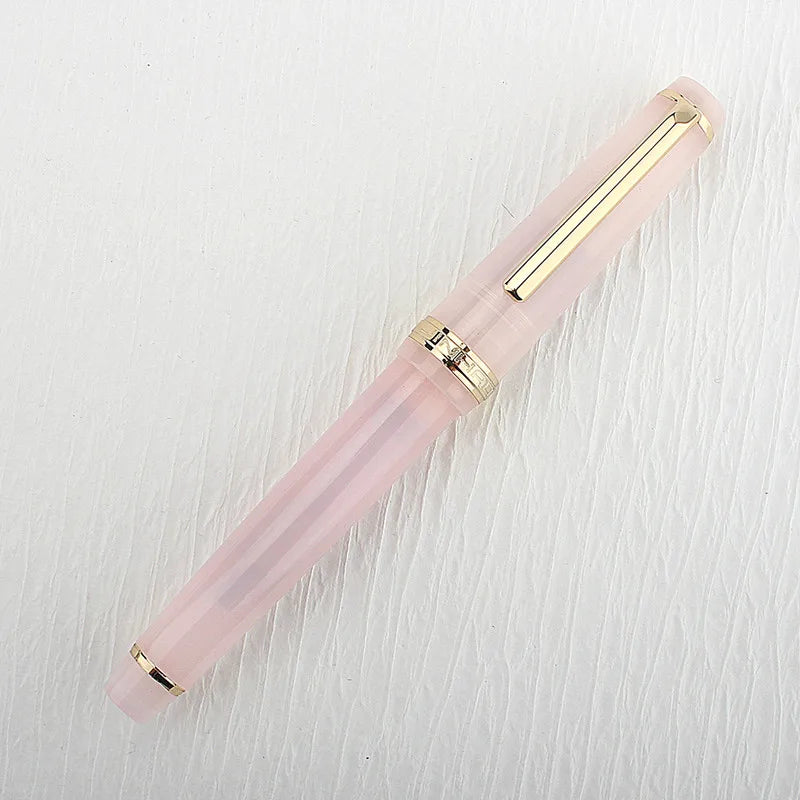 Jinhao 82 Fountain Pen Acrylic EF/F/M/Bent Nib Golden Trim with Converter Writing Pen