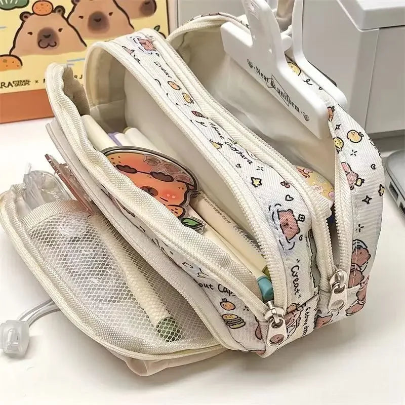 Snoopy Pencil Case Cartoon Large Capacity Pen Bag Stationery Bag Student Supplies Stationery Storage Bag Kawaii New Term Gifts