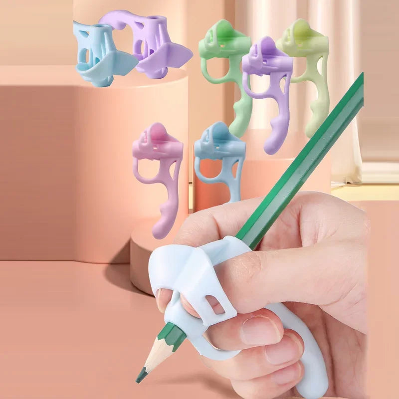 Silicone Pencil Grips Children's Writing Pencil Pen Holder Five Fingers Fixed Handwriting Posture Correction Assisted Grip