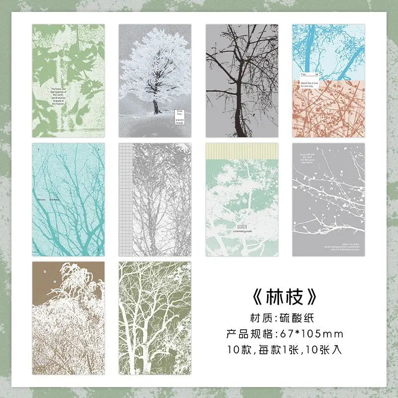10pcs/lot Memo Pads Material Paper  slow start to the season Collection Journal Scrapbooking paper  Background Decoration Paper