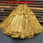 100pcs/lot 13cm Tassel Silk Fringe Silky Floss Bookmark Tassels Mini Tassels For DIY Craft Jewelry Making Souvenir Bookmarks