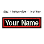 4 Inches Wide Customized Name Small Tag Embroidery Patch Arial Font Iron On Sew On Clothing Left Chest Tell Us Need What Texts