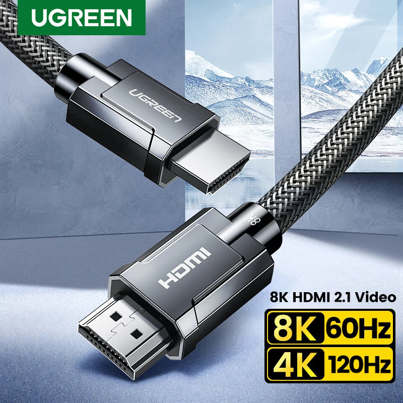 UGREEN 8K HDMI-Compatible Cable for Xiaomi TV Box PS5 Ultra High Speed Certified 8K@60Hz Cable 48Gbps eARC Dolby Vision